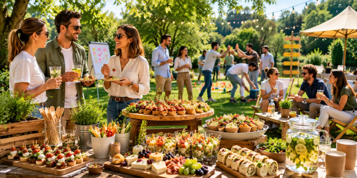 Comment organiser un team building en extérieur réussi avec un traiteur écoresponsable ?